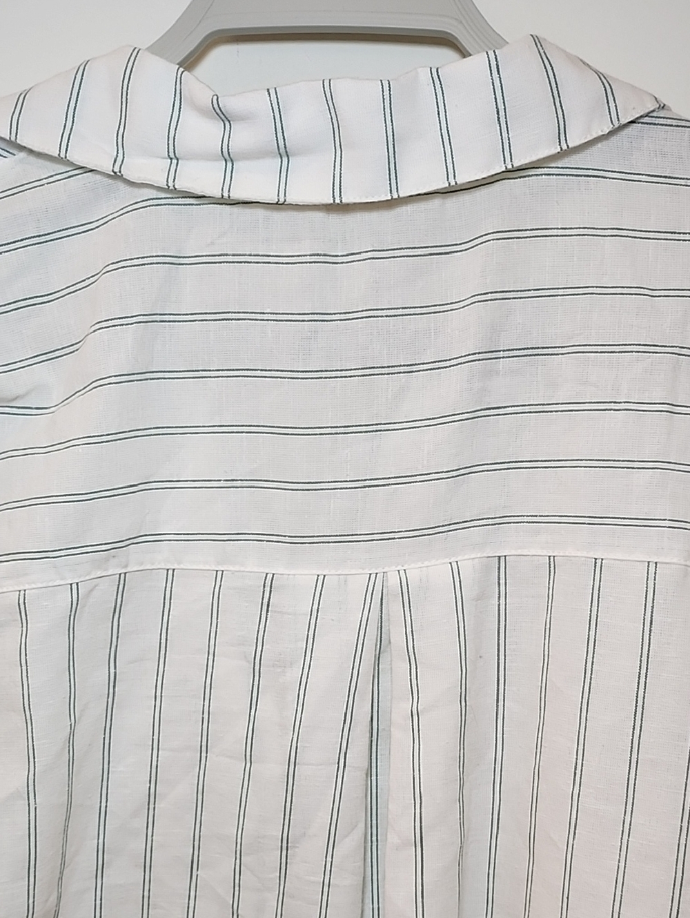 Free People oversized striped button-up shirt Front Pockets Size Meduim - Picture 12 of 16